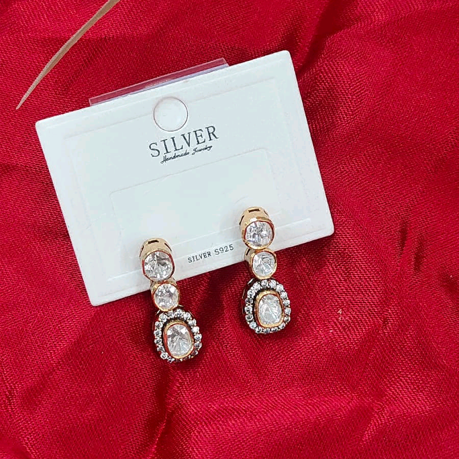 Moissanite Drop Earrings 